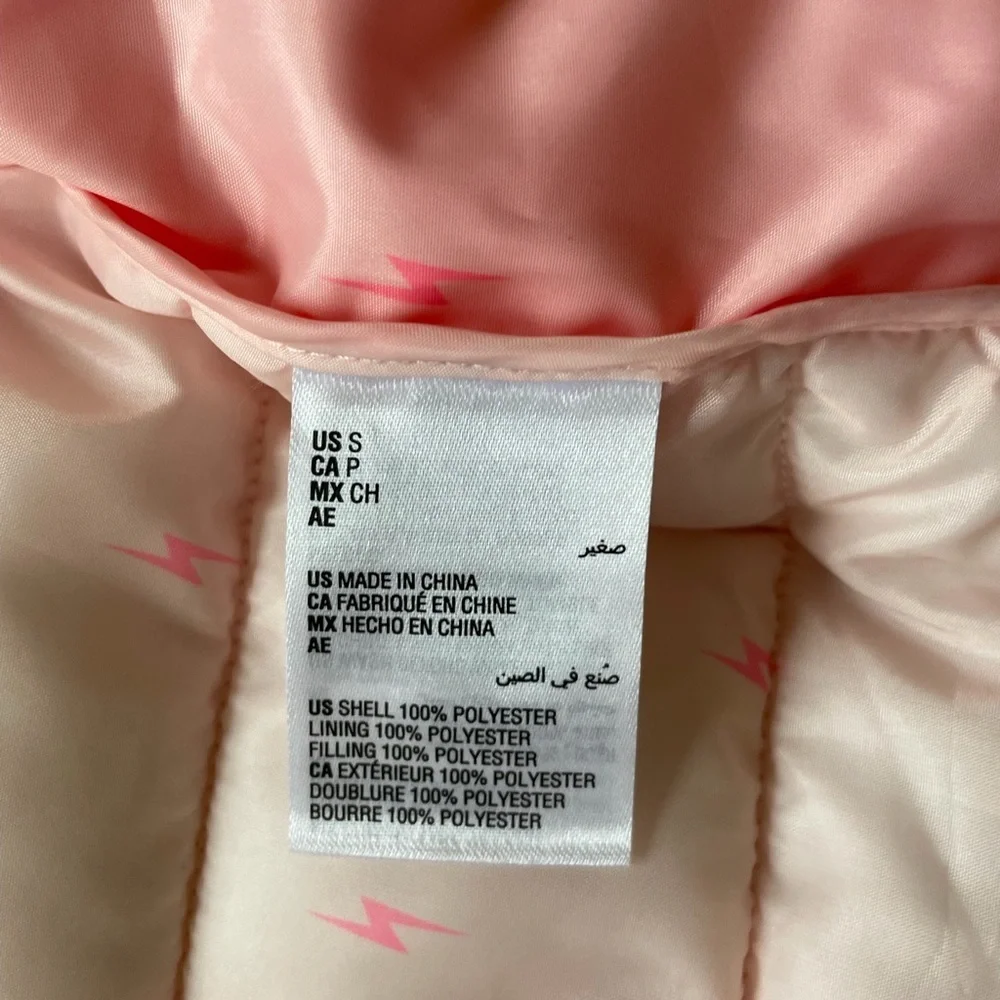 Pink hooded puffer coat epic threads